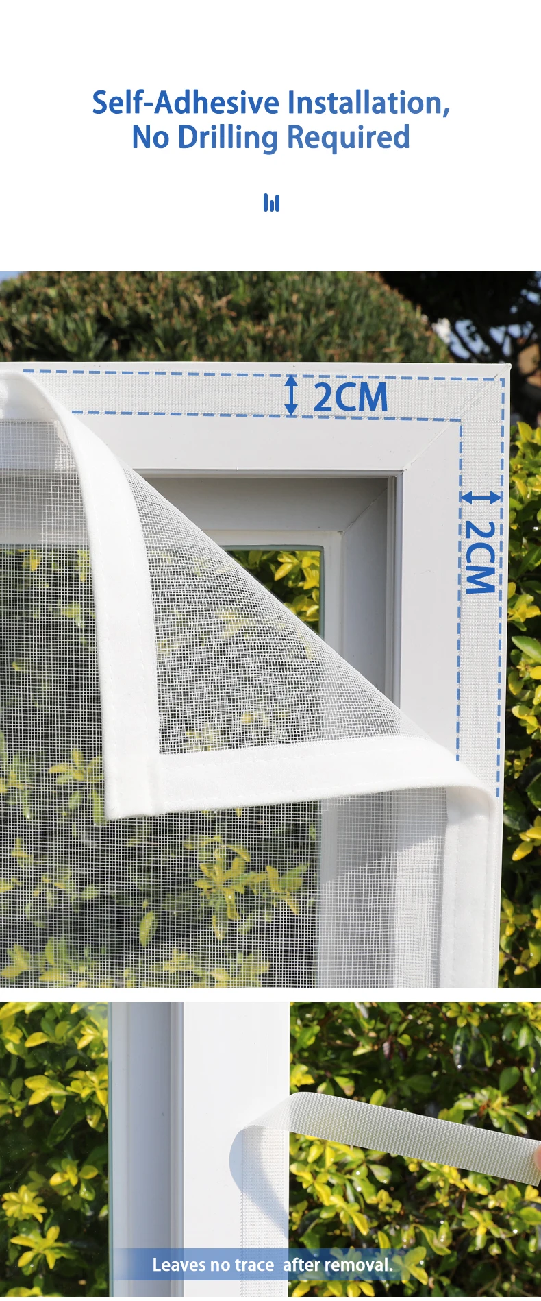 【Invisible Custom·Enhanced Protection】 Mosquito & Insect Window/Door Screens – Hook-and-Loop No-Drill, Multiple Sizes