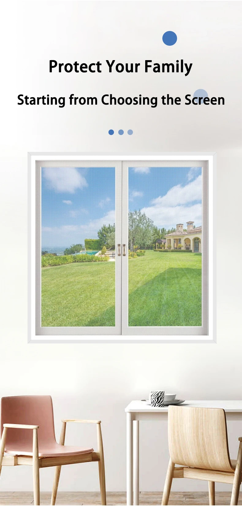 【Invisible Custom·Enhanced Protection】 Mosquito & Insect Window/Door Screens – Hook-and-Loop No-Drill, Multiple Sizes