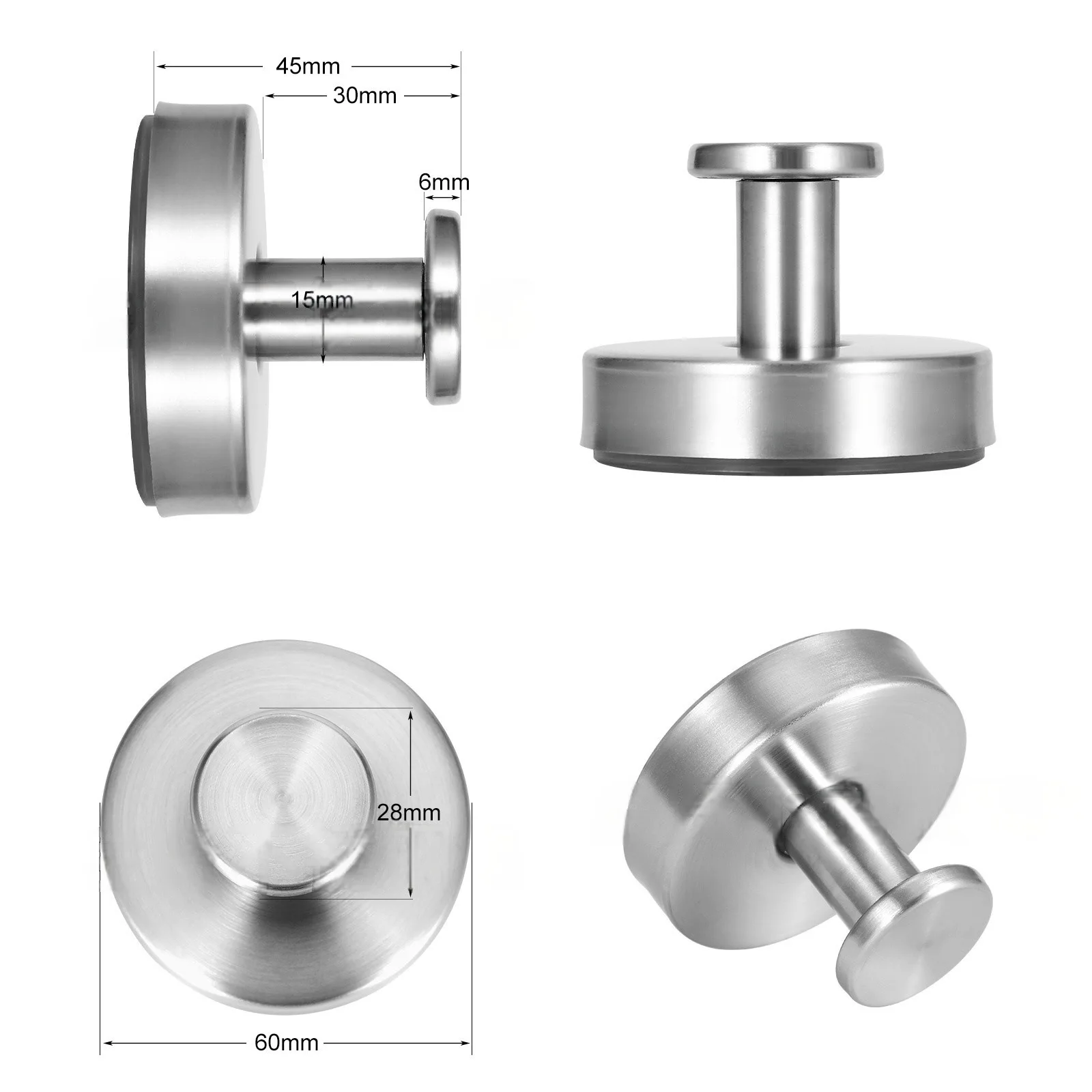 Vacuum Suction Cup Hooks Punch Free Bath Sucker Hook Wall Hook Hanger Glass Kitchen Bathroom Hooks for Towel Handbag