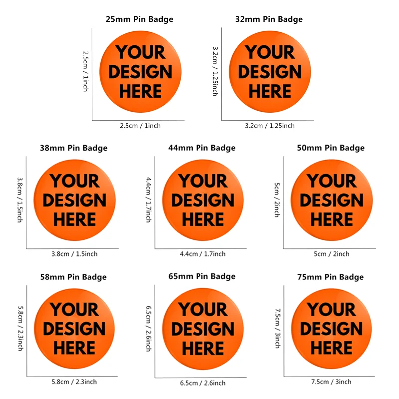 Customized Personalized Tinplate Enamel Pins Creativity Printed Pictures Text Metal Lapel Badges Brooches Jewelry Gift Wholesale