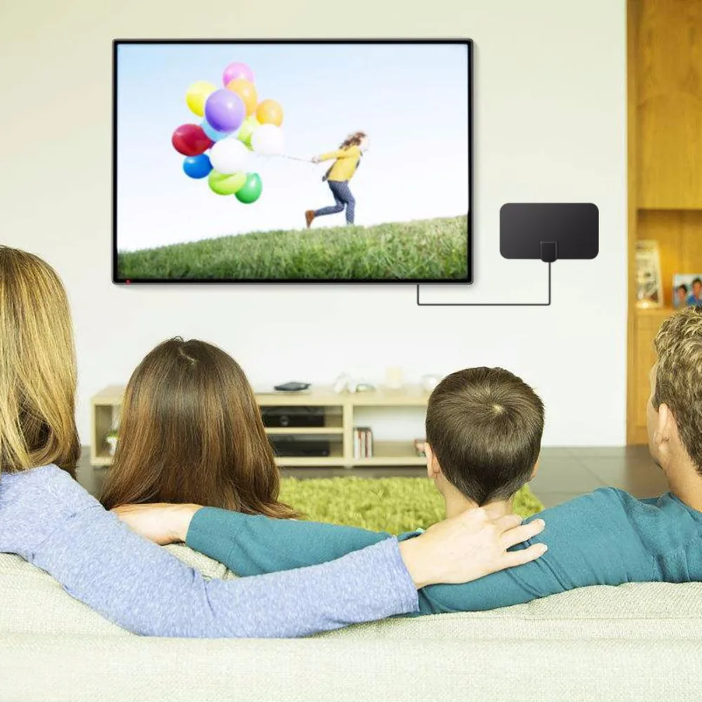 HD Digital TV Antenna Indoor Amplified DAB Antenna 200 Miles Ultra HDTV With Amplifier VHF/UHF Quick Response Outdoor Aerial Set