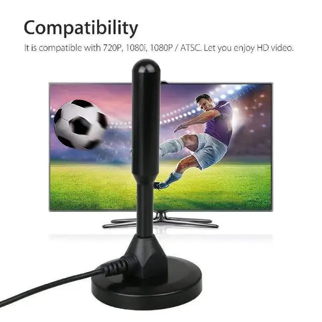 HD Digital TV Antenna Indoor Amplified DAB Antenna 200 Miles Ultra HDTV With Amplifier VHF/UHF Quick Response Outdoor Aerial Set