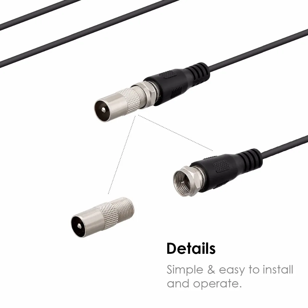 HD Digital TV Antenna Indoor Amplified DAB Antenna 200 Miles Ultra HDTV With Amplifier VHF/UHF Quick Response Outdoor Aerial Set