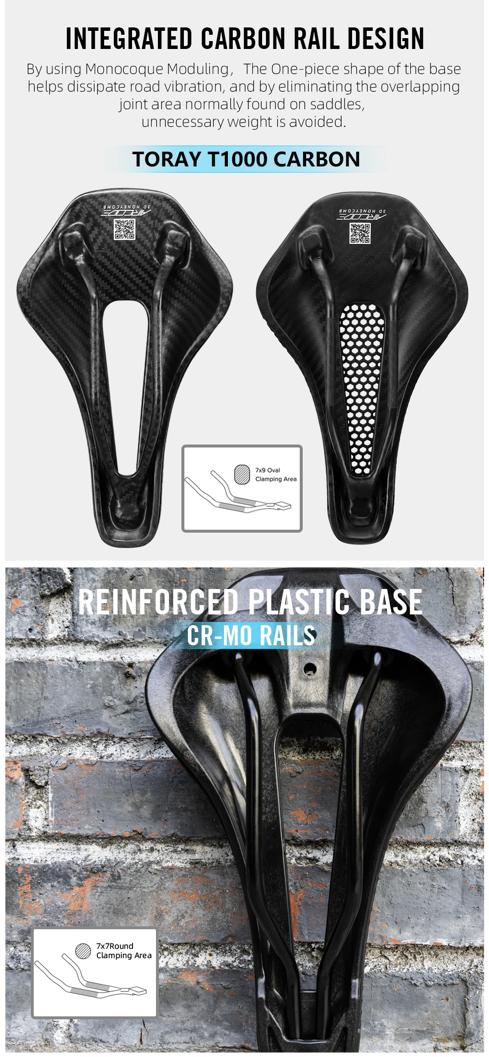 RYET 3D Printed Bicycle Saddle Ultralight Carbon Fiber Hollow Comfortable Breathable MTB Gravel Road bike Cycling Seat Parts