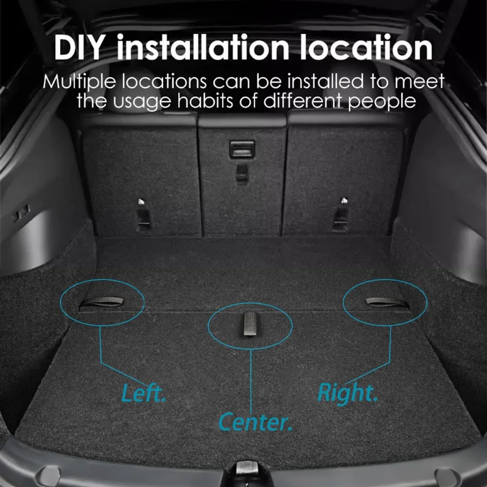 For Tesla Model Y Rear Trunk Rope DrawString Open Tail Box Cover Handle Pull Strap Car Organizer Accessories Mat Protection Pad