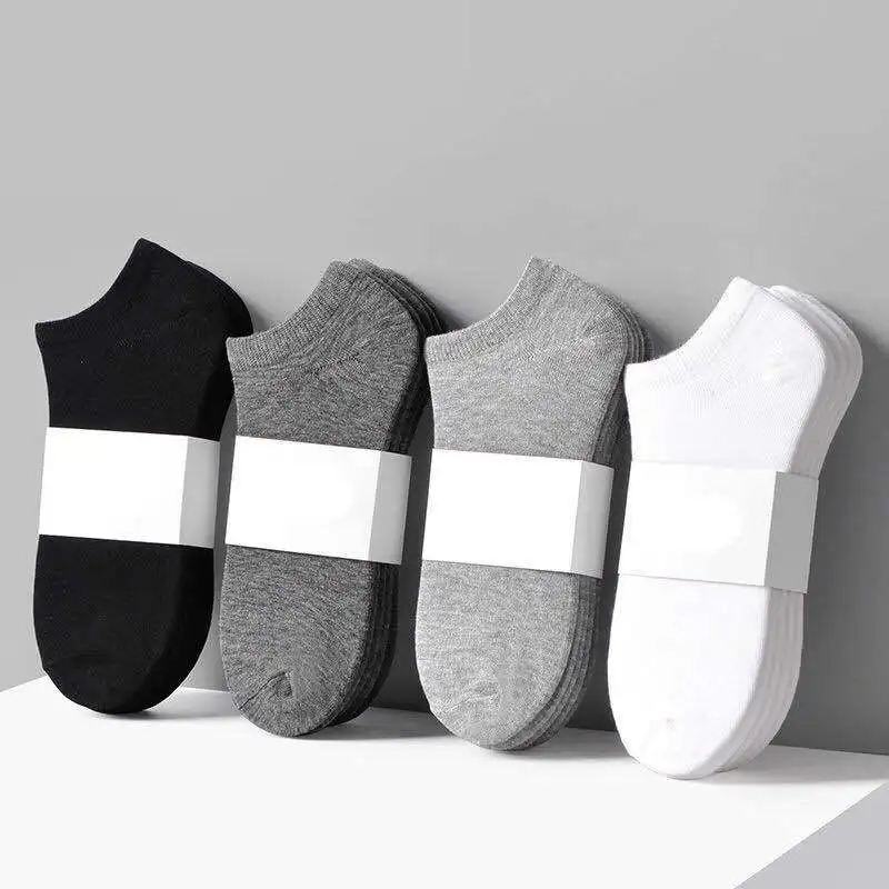 5Pairs High Quality Men Ankle Socks Breathable Cotton Sports Socks Mesh Casual Athletic Summer Thin Cut Short Sokken Size 38-45