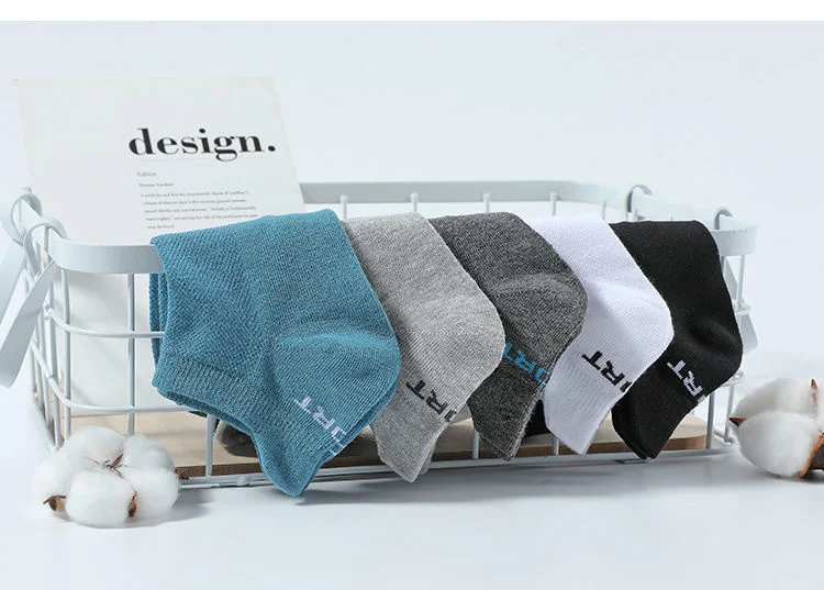 5Pairs High Quality Men Ankle Socks Breathable Cotton Sports Socks Mesh Casual Athletic Summer Thin Cut Short Sokken Size 38-45