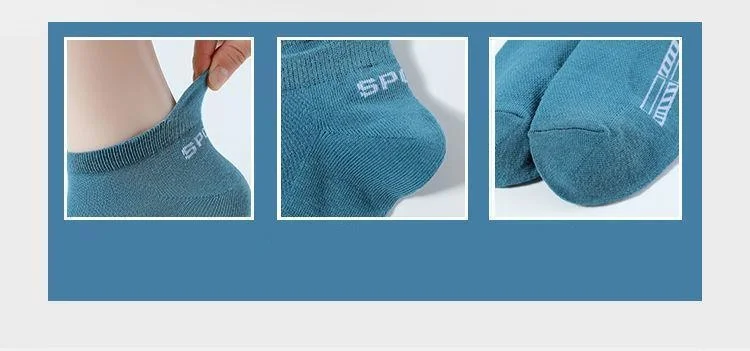 5Pairs High Quality Men Ankle Socks Breathable Cotton Sports Socks Mesh Casual Athletic Summer Thin Cut Short Sokken Size 38-45