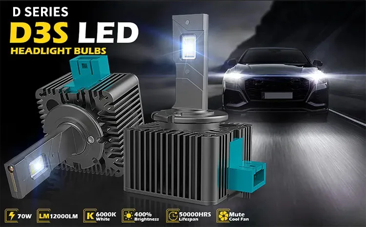 D SERIES D1S D3S LED Car Headlights Bulbs D2R D2S D4R D4S D5S D8S Turbo Lights 6000K 70W Auto Lamp Plug&Play HID Conversion Kit
