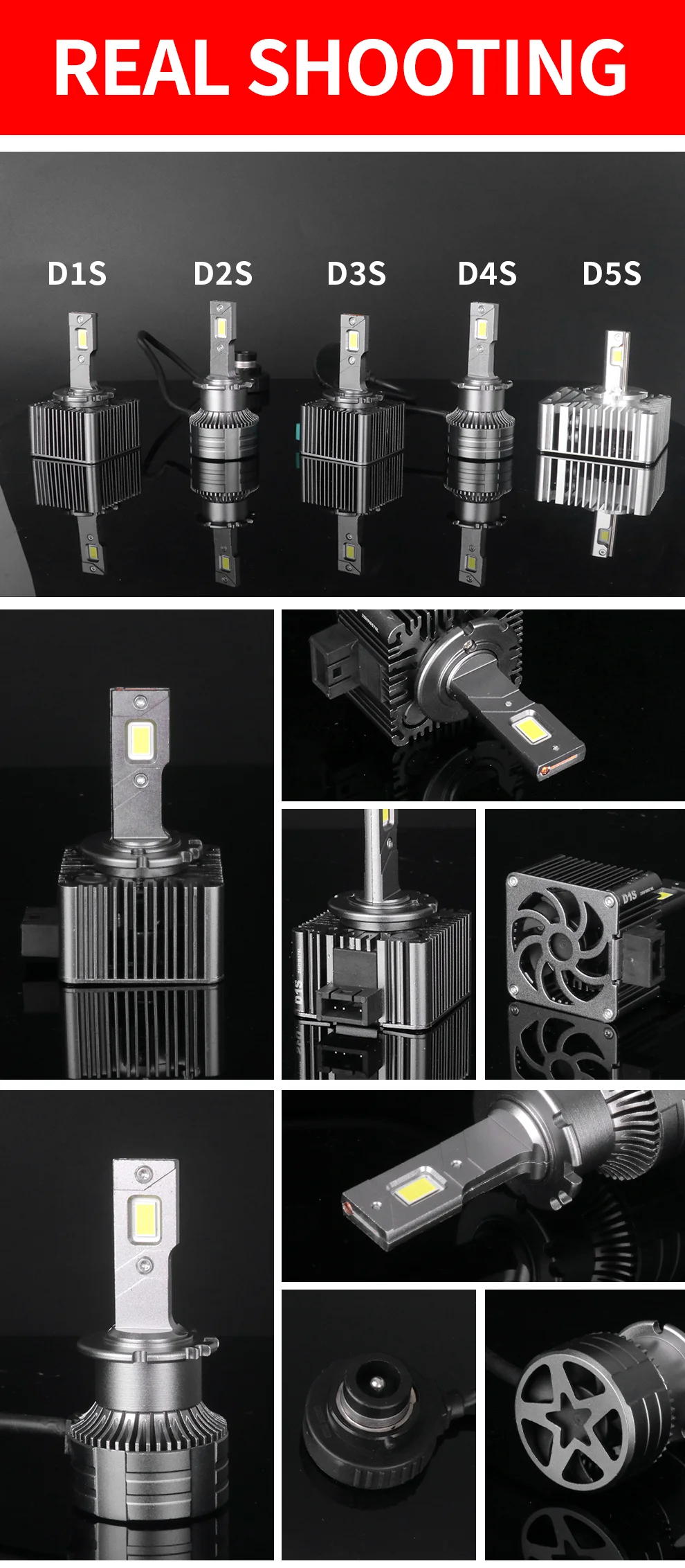 D SERIES D1S D3S LED Car Headlights Bulbs D2R D2S D4R D4S D5S D8S Turbo Lights 6000K 70W Auto Lamp Plug&Play HID Conversion Kit