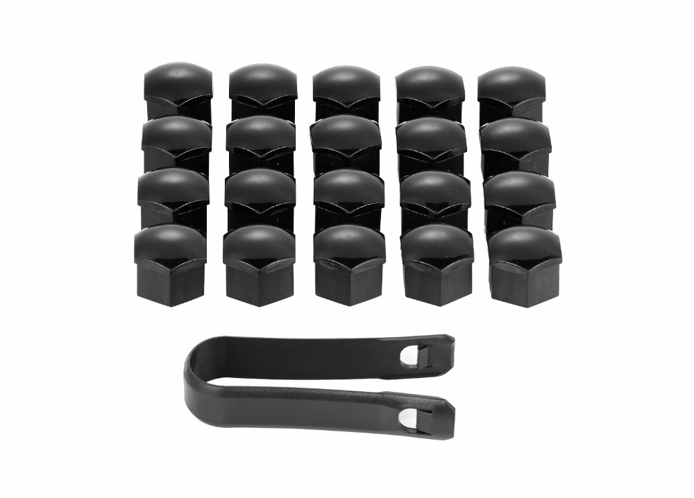 20Pcs/lot 17mm Wheel Lug Bolt Center Nut Covers Caps 321601173A for Audi A4 Q5 Golf Skoda SEAT with 17mm Hexagon Bolt