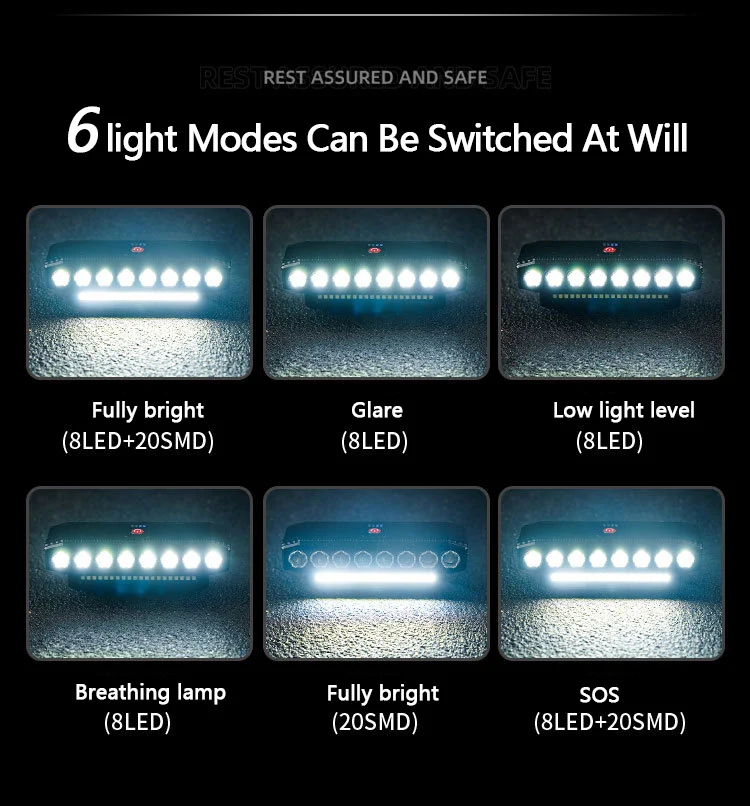 5/8 LED Bicycle Front Light USB Rechargeable 130dB Cycling Bike Horn Easy to Install 6 Modes Bicycle Bell Light