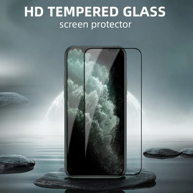 1-5PCS 9D Full Cover Tempered Glass For iPhone 17 16 15 11 12 13 14 18 Pro Max 16E Screen Protector For iPhone 13 Mini XR XS Max