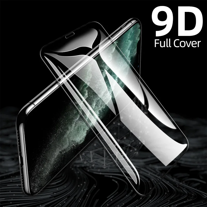 1-5PCS 9D Full Cover Tempered Glass For iPhone 17 16 15 11 12 13 14 18 Pro Max 16E Screen Protector For iPhone 13 Mini XR XS Max