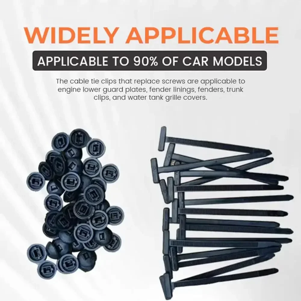 Cable tie buckle fixed through the core nail cable tie buckle mudguard fender inner lining trunk buckle
