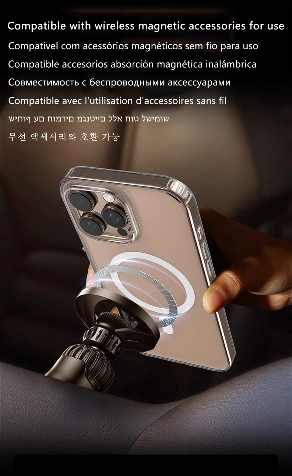 Magnetic Attraction Clear Original Case For Iphone 16 15 14 13 12 Mini 17 Air 11 Pro Max 7 8 Plus Xs Xr Se Magsafe Magnet Cover