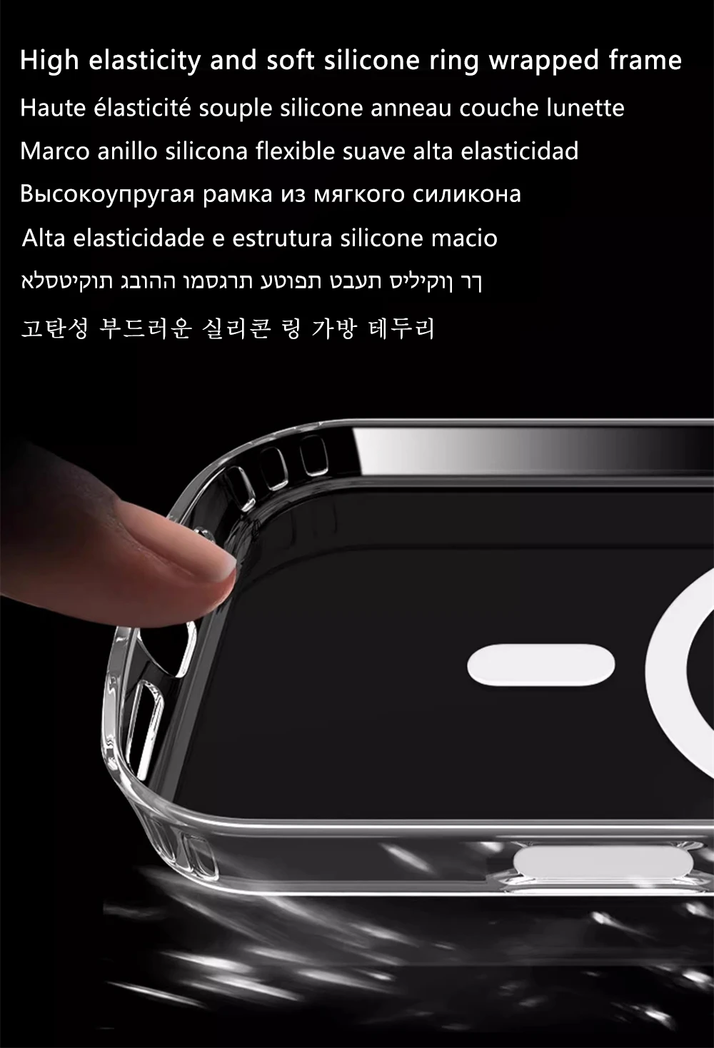 Magnetic Attraction Clear Original Case For Iphone 16 15 14 13 12 Mini 17 Air 11 Pro Max 7 8 Plus Xs Xr Se Magsafe Magnet Cover