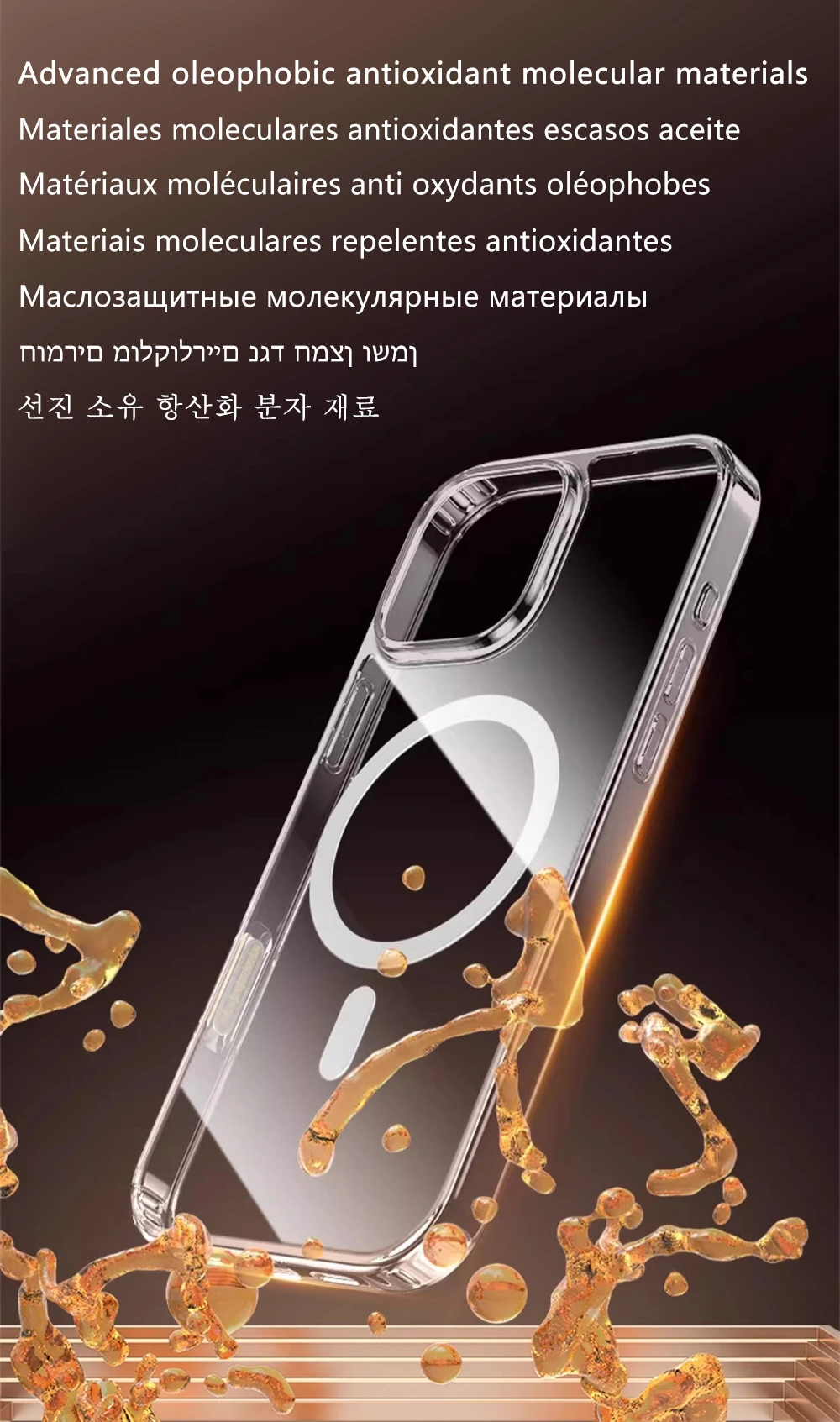 Magnetic Attraction Clear Original Case For Iphone 16 15 14 13 12 Mini 17 Air 11 Pro Max 7 8 Plus Xs Xr Se Magsafe Magnet Cover