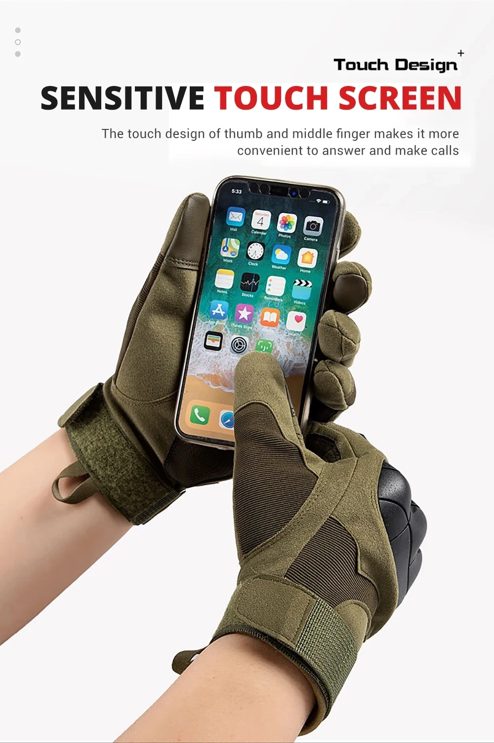 Touch Screen Motorcycle Gloves Spring Summer Breathable Full Finger Motorbike Riding Moto Gloves for Motocross