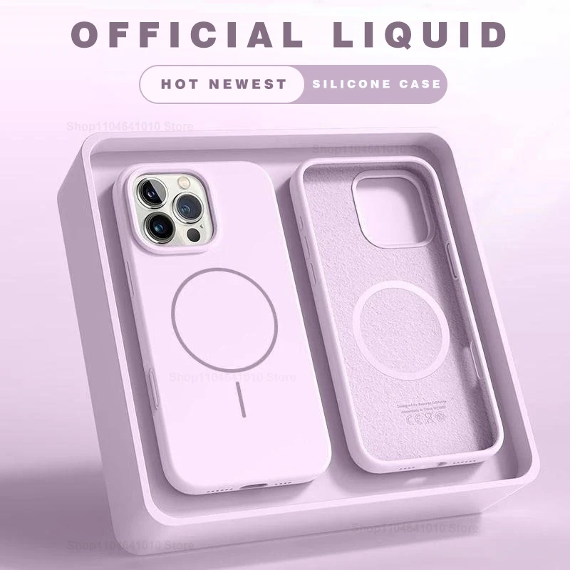 Magnetic Phone Case For iPhone 15 14 16 Plus 12 13 17 18 Pro Max Air Shockproof Silicone Cover For Magsafe Wireless Charge Cases