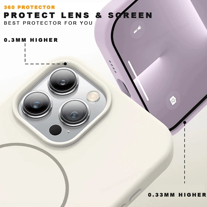 Magnetic Phone Case For iPhone 15 14 16 Plus 12 13 17 18 Pro Max Air Shockproof Silicone Cover For Magsafe Wireless Charge Cases