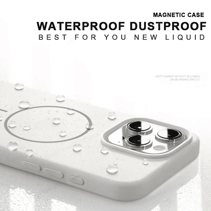 Magnetic Phone Case For iPhone 15 14 16 Plus 12 13 17 18 Pro Max Air Shockproof Silicone Cover For Magsafe Wireless Charge Cases