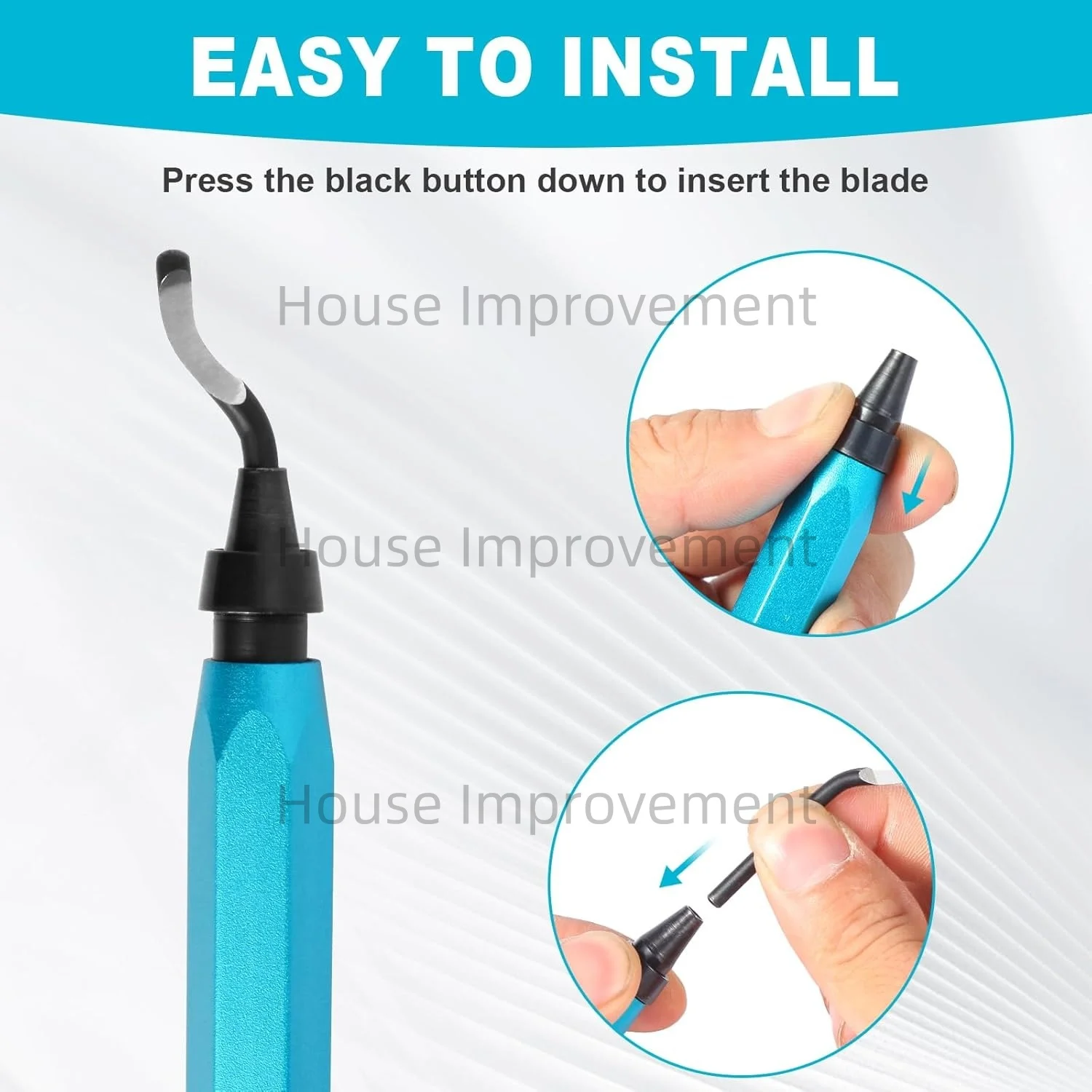 Deburring Tool Set with 11pcs High Speed Steel Swivel Blades Burr Removal Tool for Metal Resin PVC Pipes Copper Plastic Aluminum