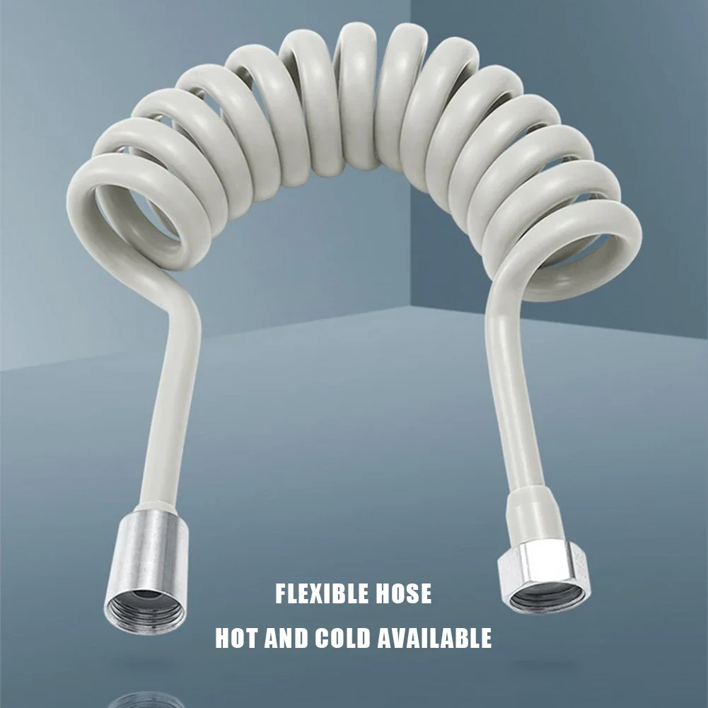 2m 3m 5m Spring Shower Hose Meters Water Plumbing Hose Plastic Bathroom Water Toilet Bidet Sprayer Telephone Line Soft Hoses