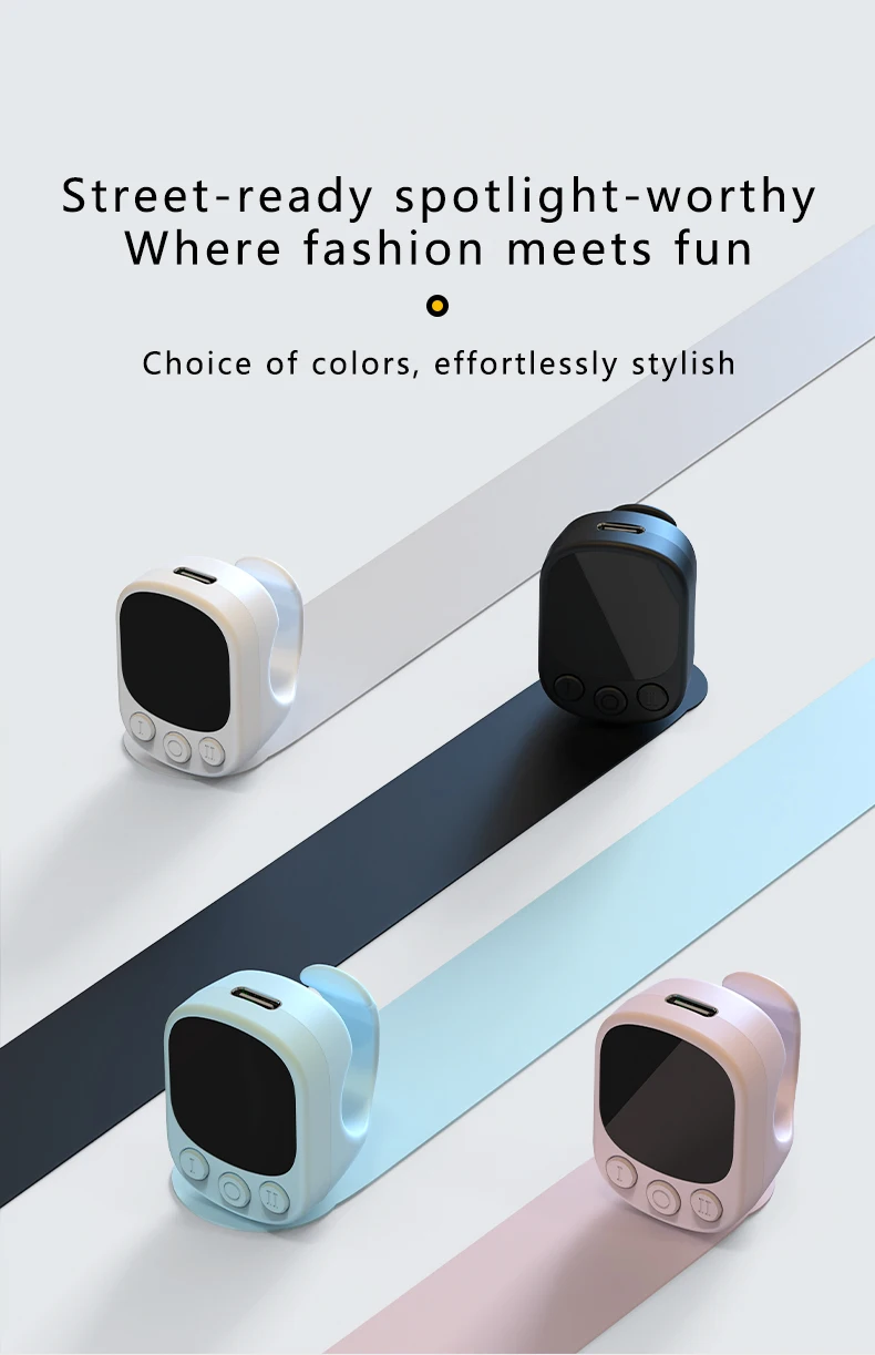 Mouse Ring Remote Control with Touchpad,Smart Automatic Screen Clicker Device,Continuous Clicker,Scrolling Ring Remote Control S