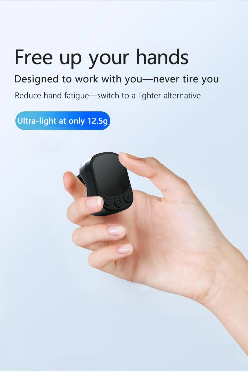 Mouse Ring Remote Control with Touchpad,Smart Automatic Screen Clicker Device,Continuous Clicker,Scrolling Ring Remote Control S