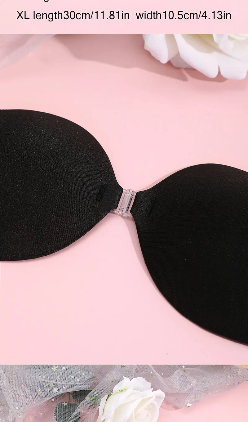 FINETOO 1-15PCS Women Invisible Nubra Breast Patch Tow-Color Hypoallergenic Mango Cup bra Silicone Non-Falling Off Thin