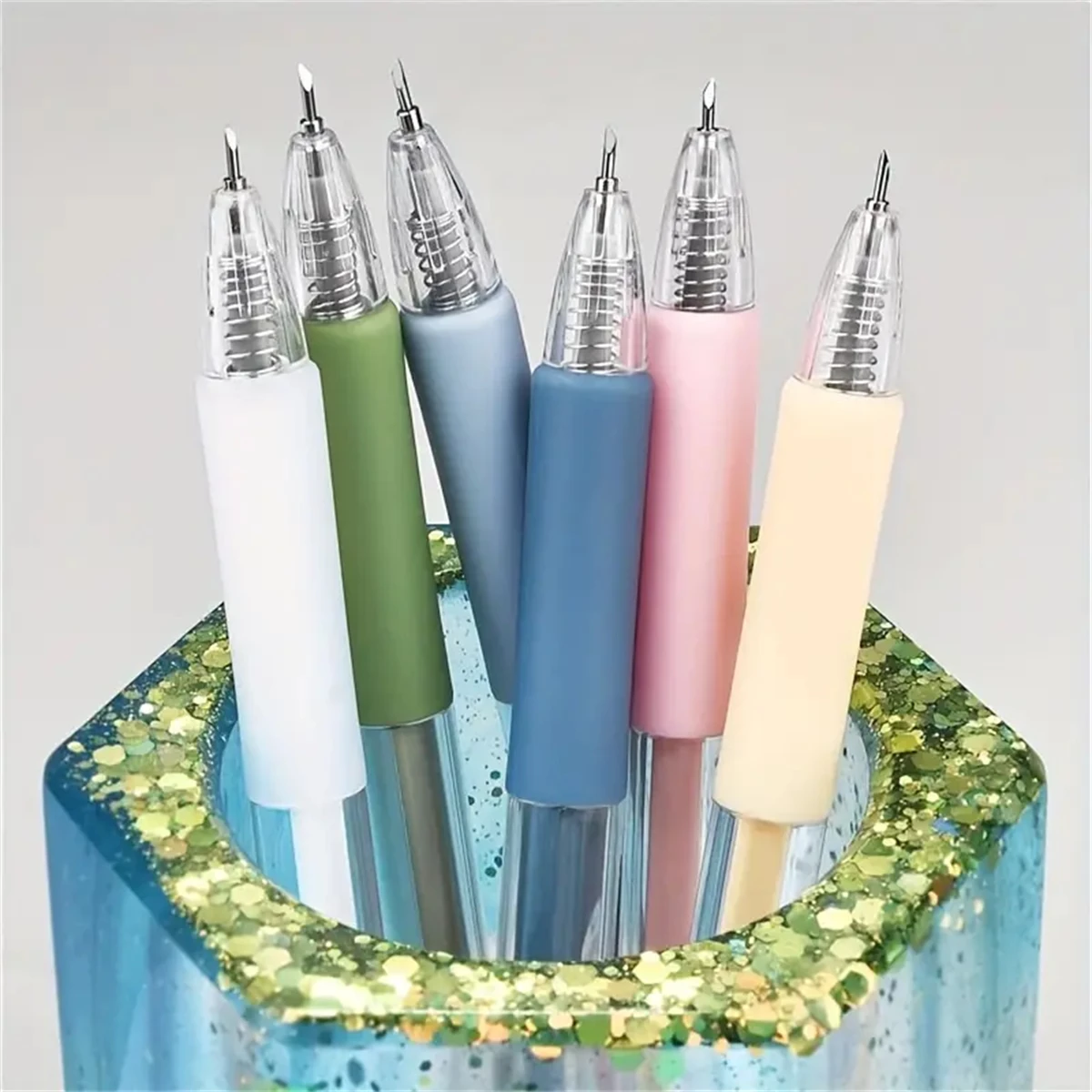 1+4PCS/5PCS Pen Knife Mini Pressing Engraving Pen Ins Mini Account Sticker Art Knife Paper Art Knife Pen Cutting Paper Knife