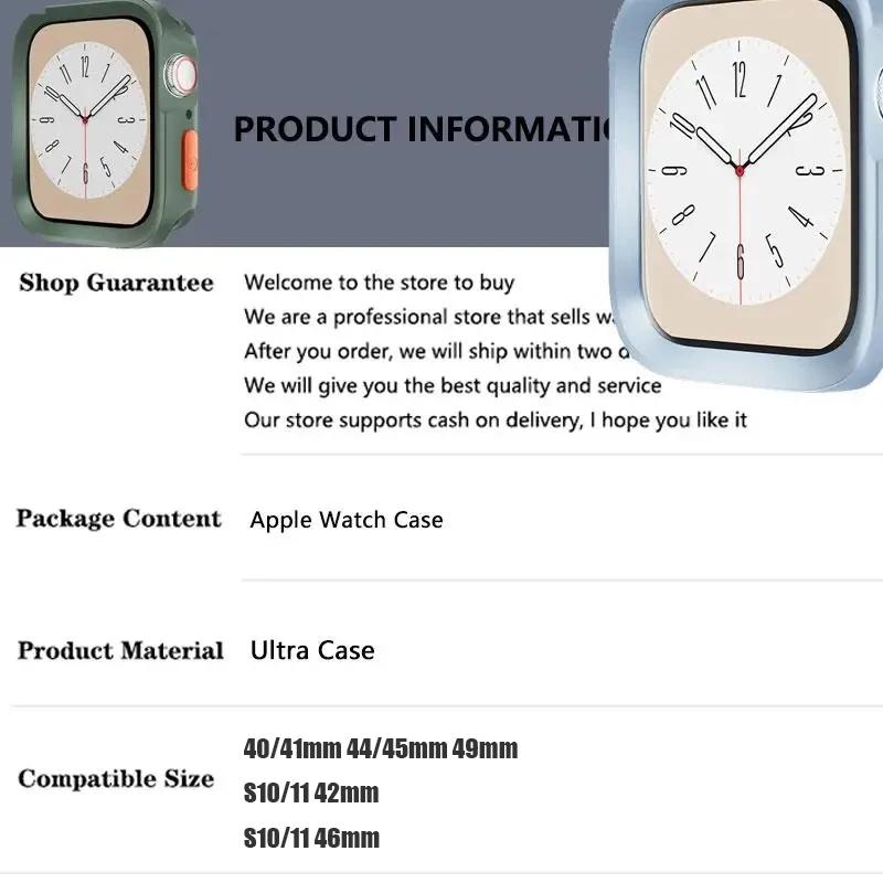 Bumper Soft Silicone Case For Apple Watch 11 10 9 8 7 6 SE 5 Anti-drop Matte Cover For iwatch 49mm 41mm 42mm 46mm 40mm 44mm 45mm