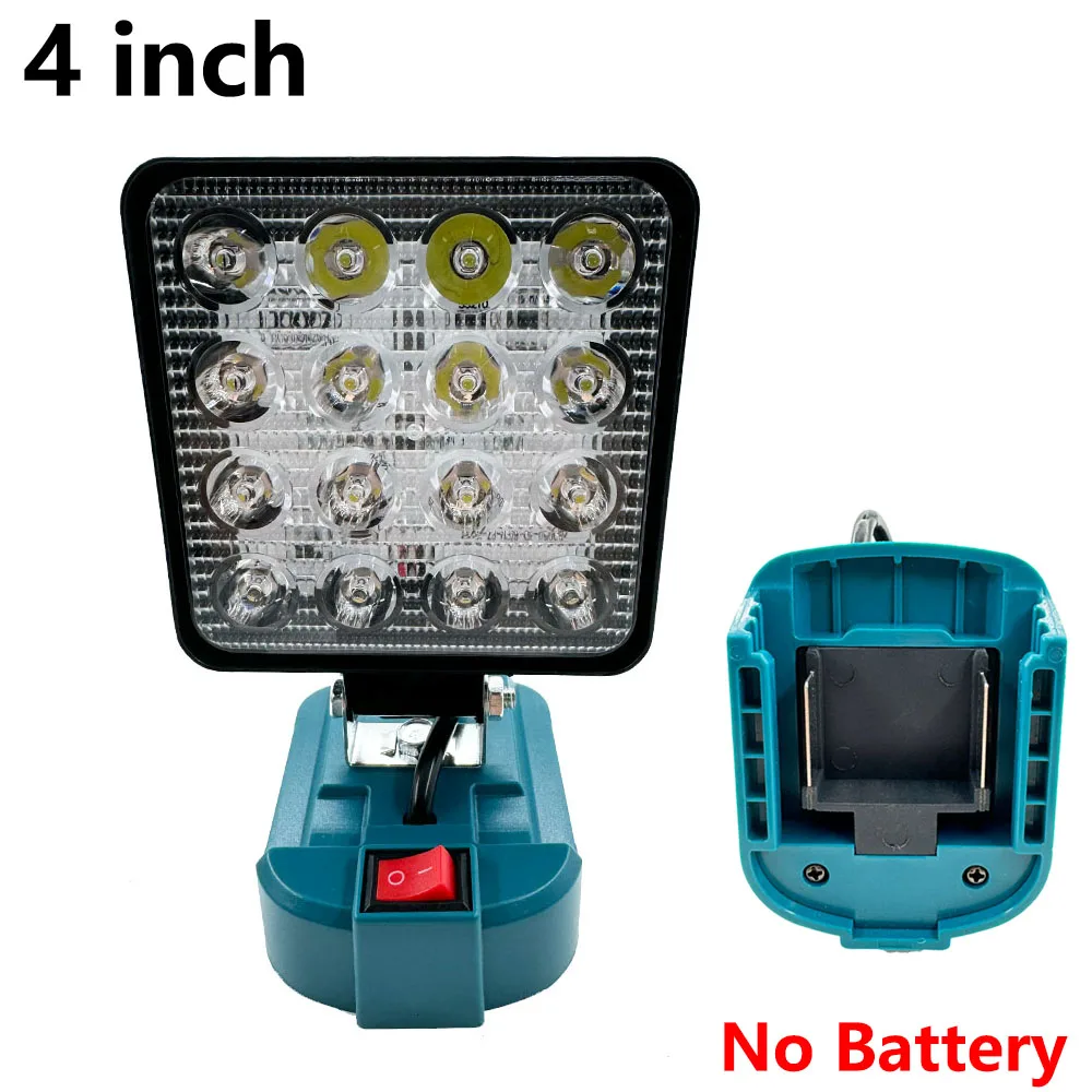 4 inch Cordless LED Work Light For Makita 14.4V-18V Li-ion Battery Lantern Outdoor Flashlight Camping Lamp Emergency Lighting