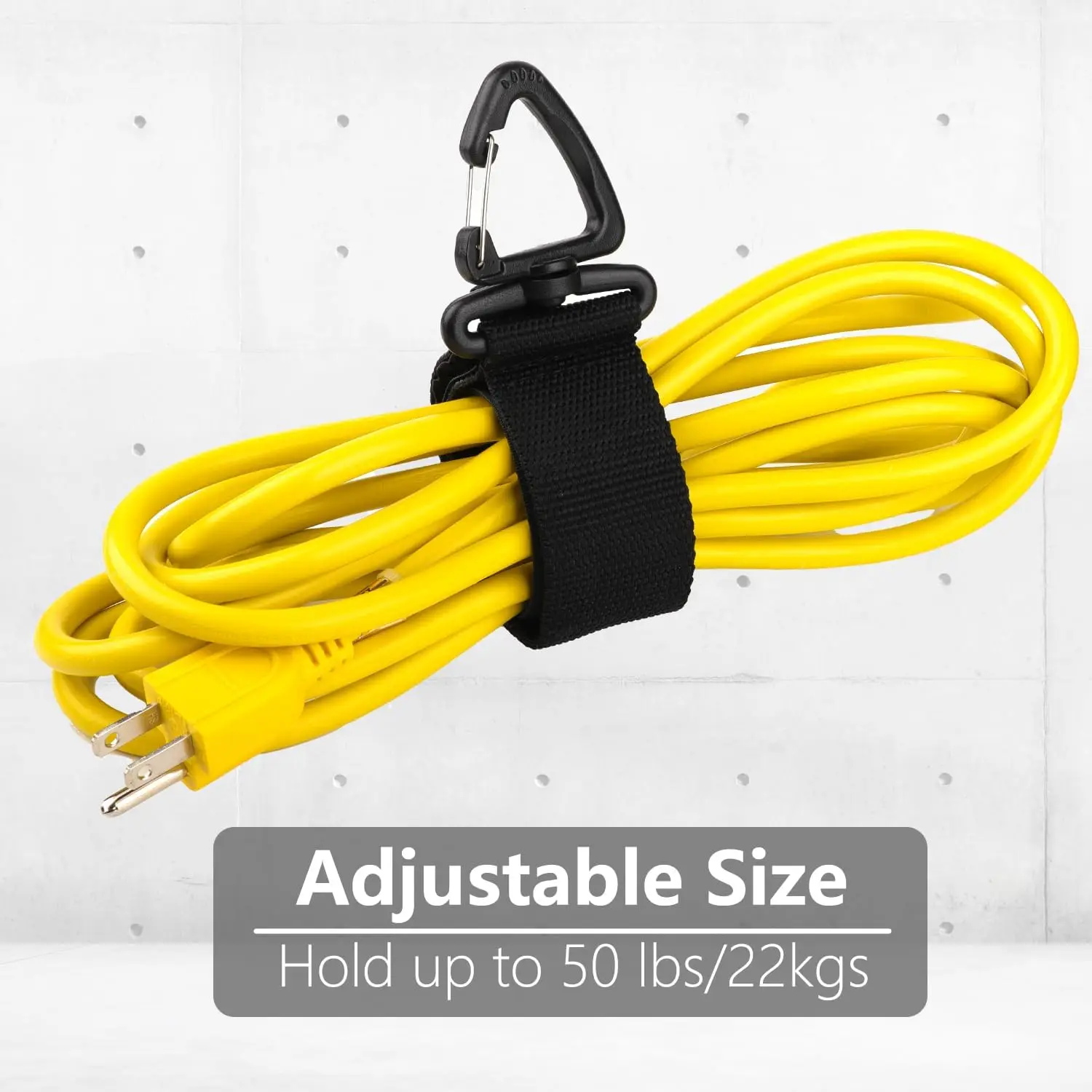 Cord Organizer Holder with Rotate Buckle Wire Manager Power Cord Management Nylon Heavy Cord Storage Straps for Cables Hoses