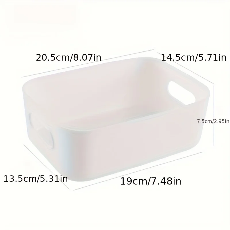 5pcs Stackable Storage Box Set,Rectangular Plastic Organizer Containers,Durable, Reusable,for Kitchen,Bathroom,Dorm Essentials