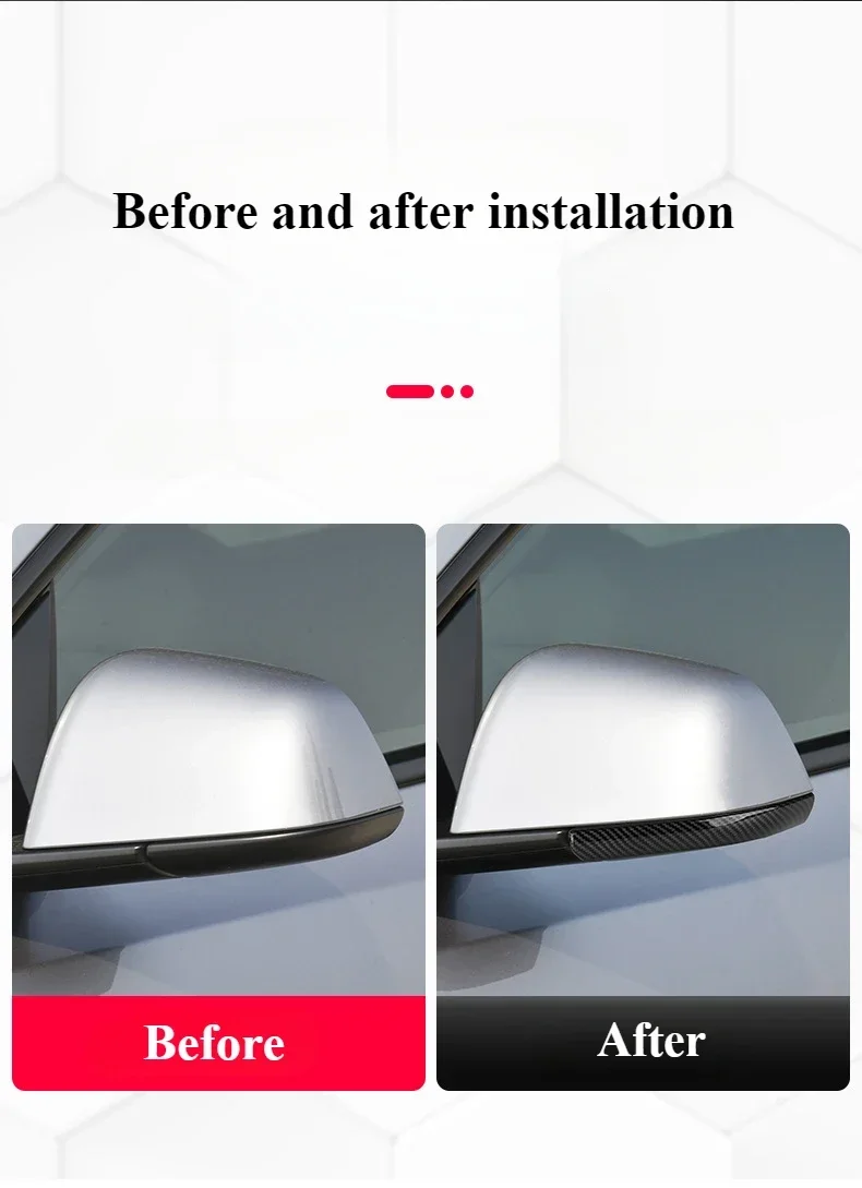 For Tesla Model 3 Y YL Juniper Highland 2025-2020 2026 ABS Rearview Mirror Anti-collision Strips Trim Anti-scratch Sticker Cover