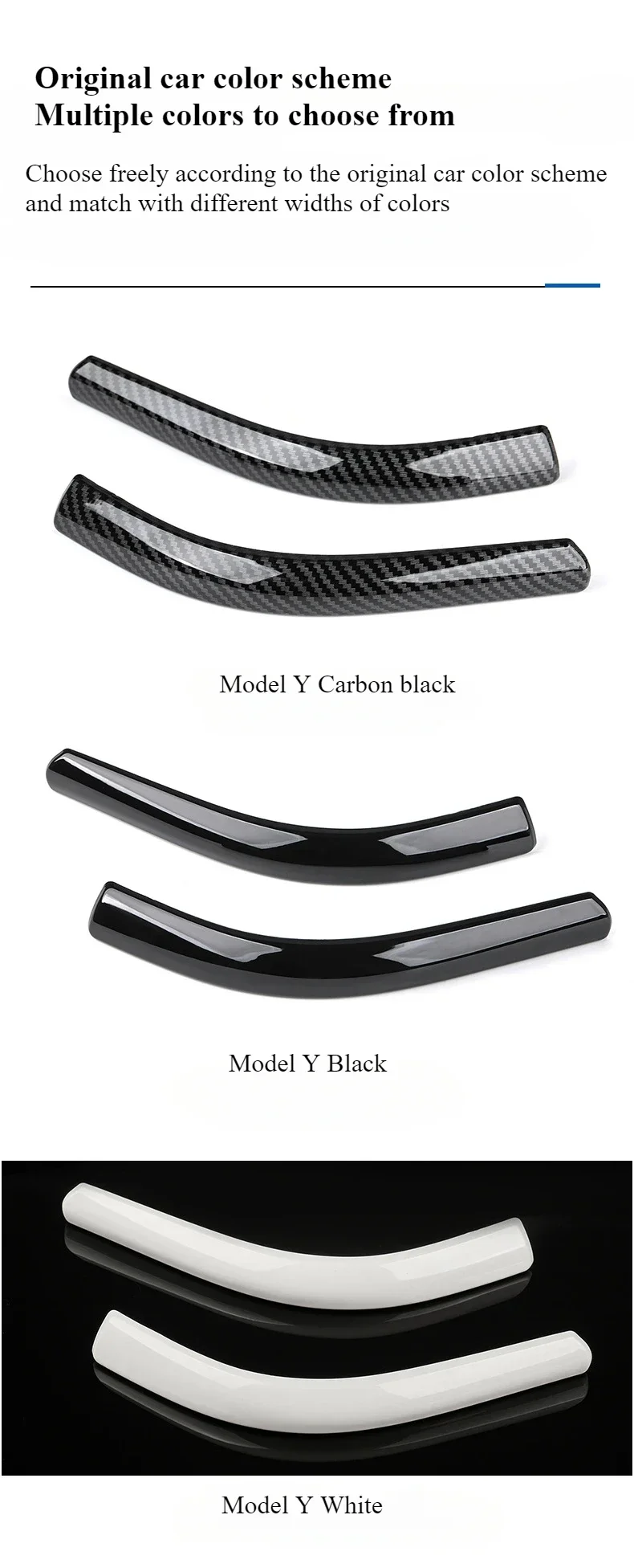 For Tesla Model 3 Y YL Juniper Highland 2025-2020 2026 ABS Rearview Mirror Anti-collision Strips Trim Anti-scratch Sticker Cover
