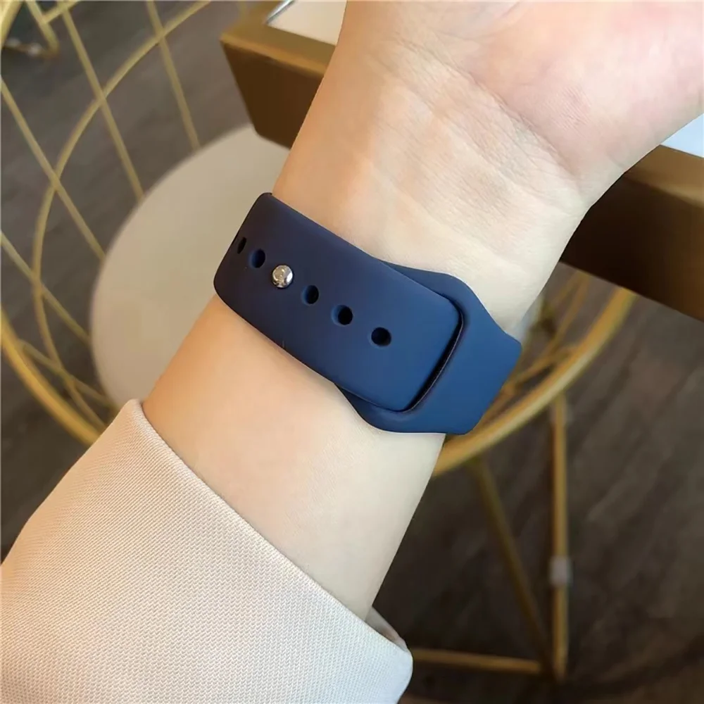 Silicone Strap For Apple Watch Band 45mm 46mm 44mm 41mm 40mm 42mm Sport Correa Bracelet iWatch Series 12 11 10 SE 9 8 Ultra 4 3