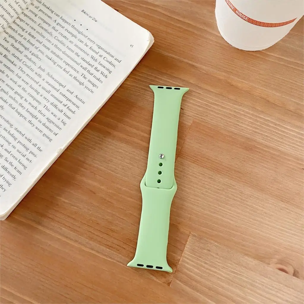 Silicone Strap For Apple Watch Band 45mm 46mm 44mm 41mm 40mm 42mm Sport Correa Bracelet iWatch Series 12 11 10 SE 9 8 Ultra 4 3