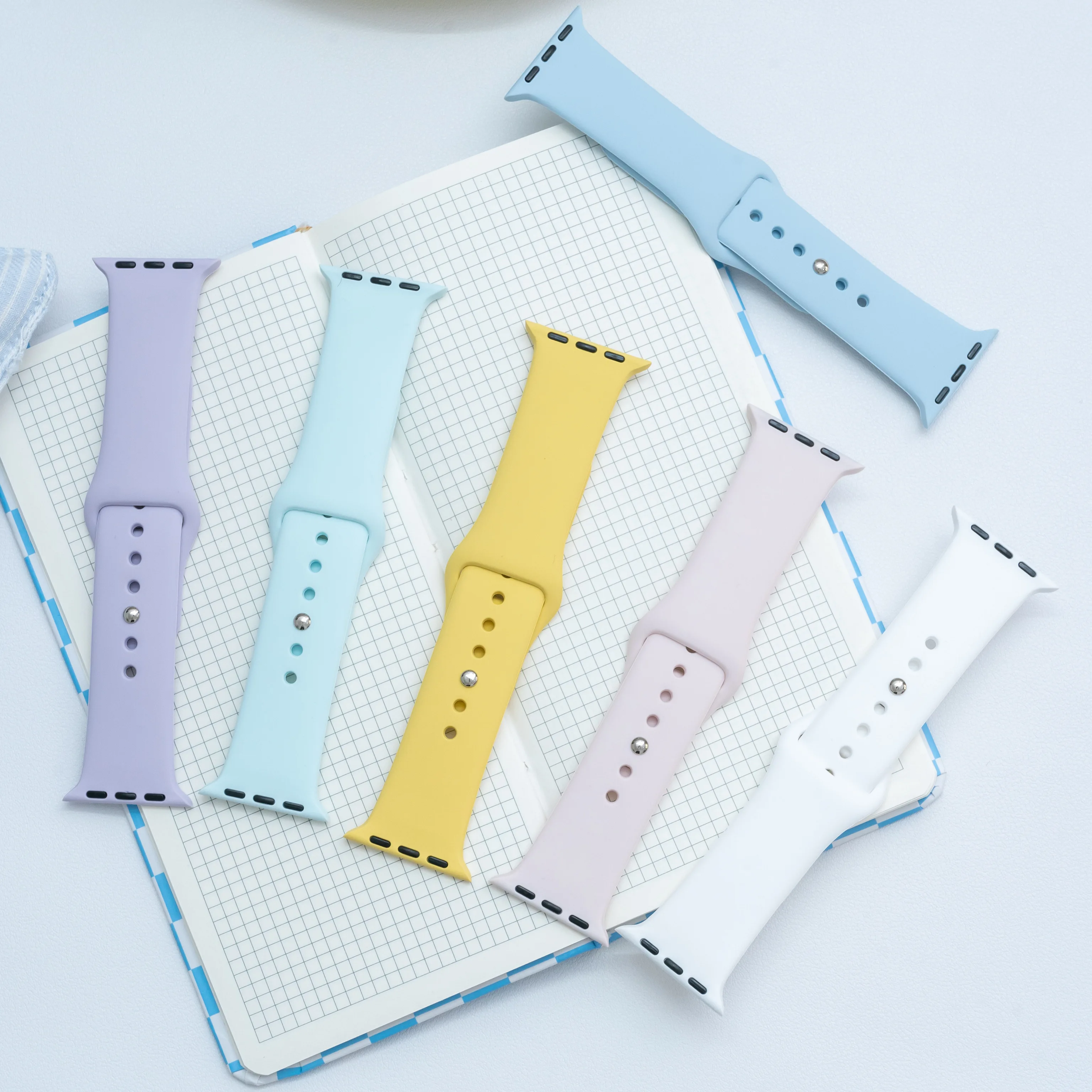 Silicone Strap For Apple Watch Band 45mm 46mm 44mm 41mm 40mm 42mm Sport Correa Bracelet iWatch Series 12 11 10 SE 9 8 Ultra 4 3
