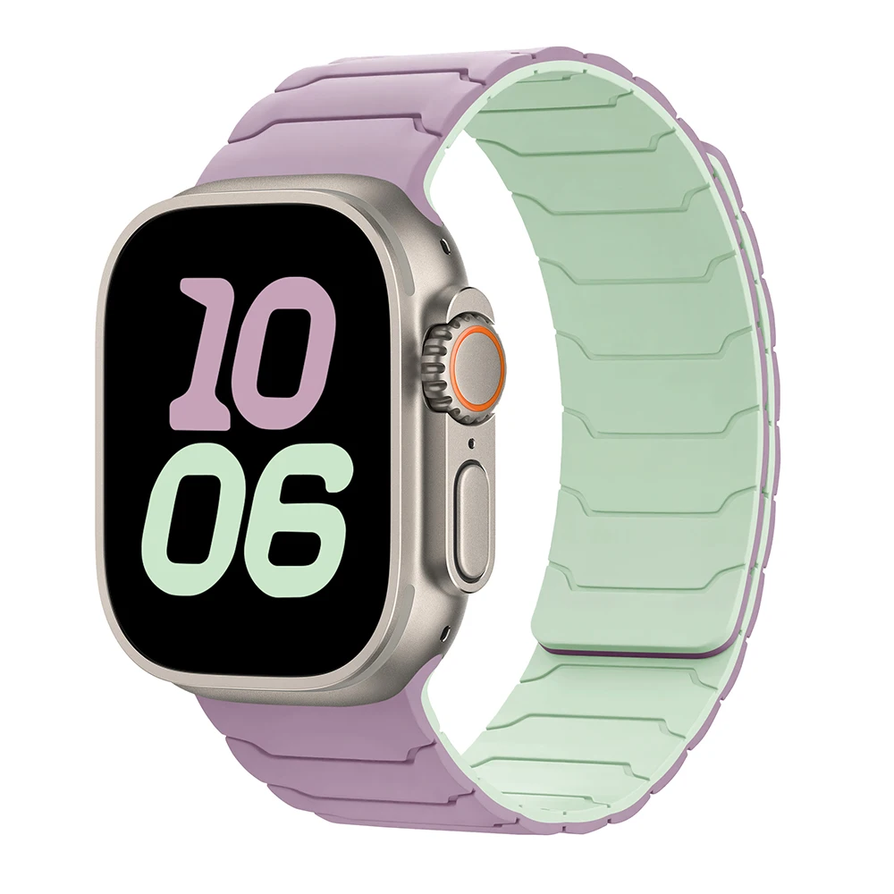 Magnetic Straps for Apple Watch Bands Ultra 2 3 49 44 40 41 46 42mm 45mm 38 Silicone Sports Bracelet iWatch Series 11 9 8 SE 10