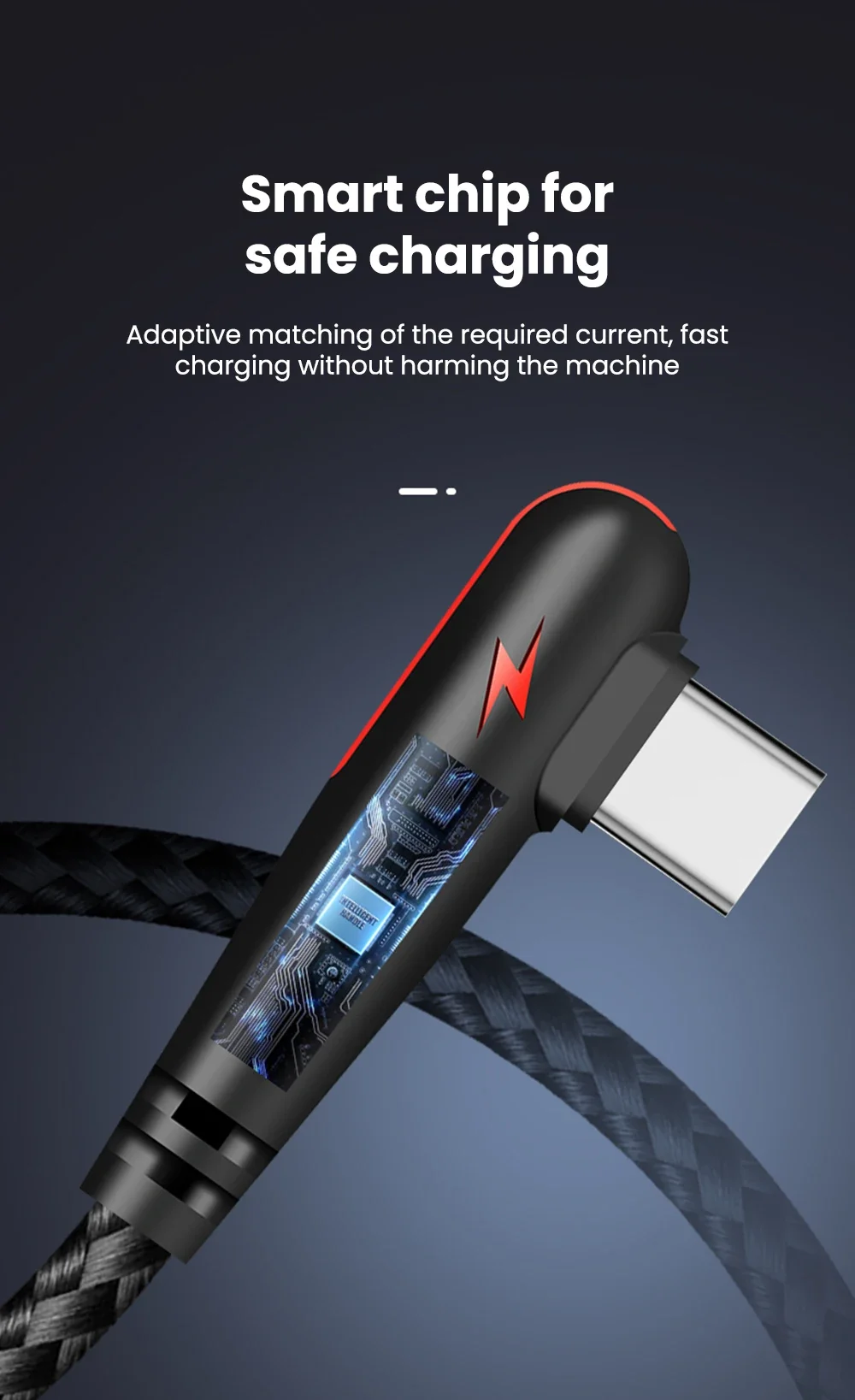NNBILI 120W USB To Type-C Cable 90 Degree Elbow Mobile Phone Fast Charging For Huawei Mate 60 Xiaomi Samsung Charger Data Wire