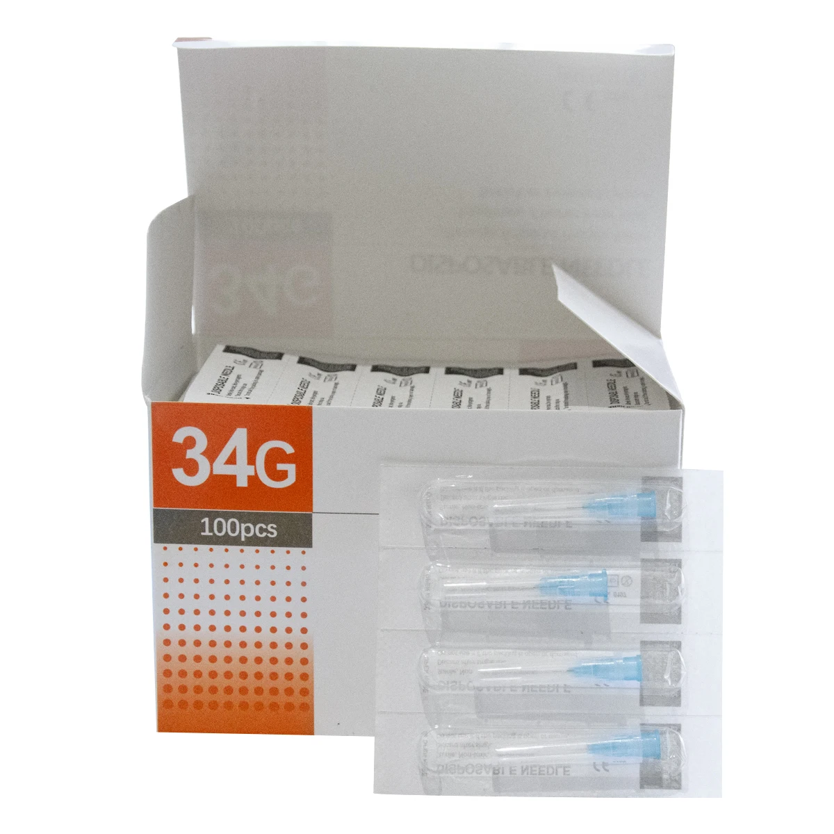 100Pcs 25G 27G 29G 34G 33G 32G 31G 30G Painless Small Superfine Beauty Needle Disposable Injection Piercing Needles 1.5/4/6/13mm