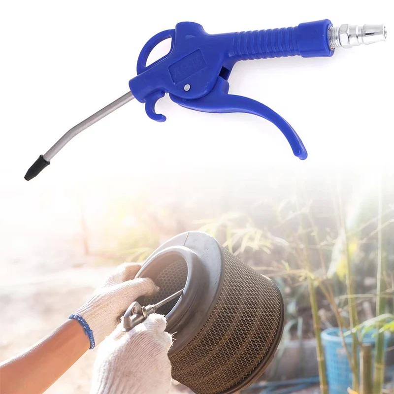 Air Blow Gun, High Flow Air Blower Gun for Compressor with Angled Bent Nozzle, Three Colors to Choose from, Short Style