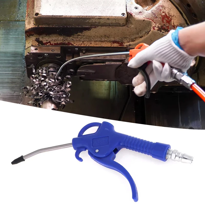 Air Blow Gun, High Flow Air Blower Gun for Compressor with Angled Bent Nozzle, Three Colors to Choose from, Short Style