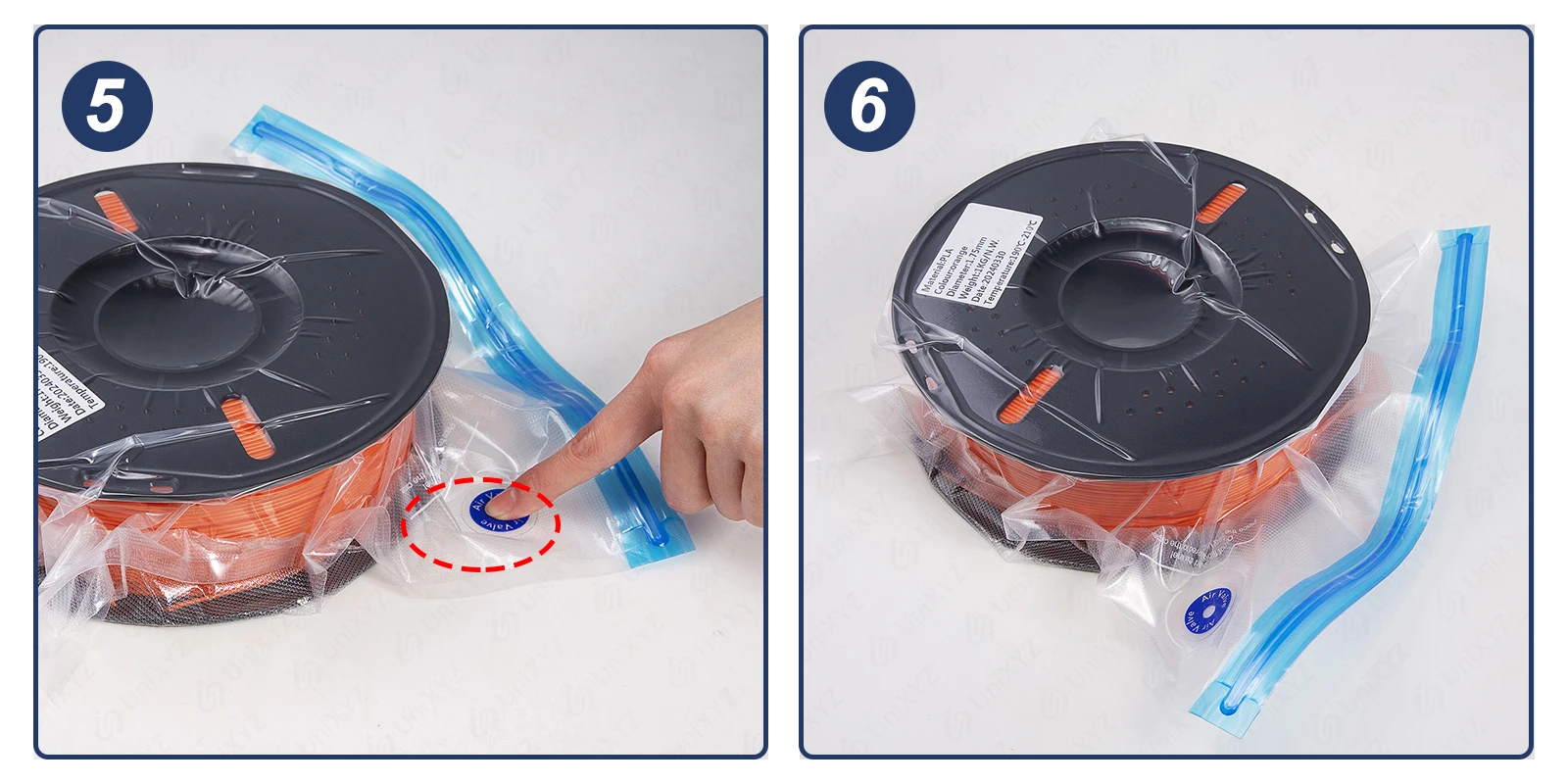 3D Printer Filament Storage Bag PLA ABS PETG Vacuum Bag Dryer Safekeep Humidity Resistant Sealing Bags Keep Filament Dry Sealed