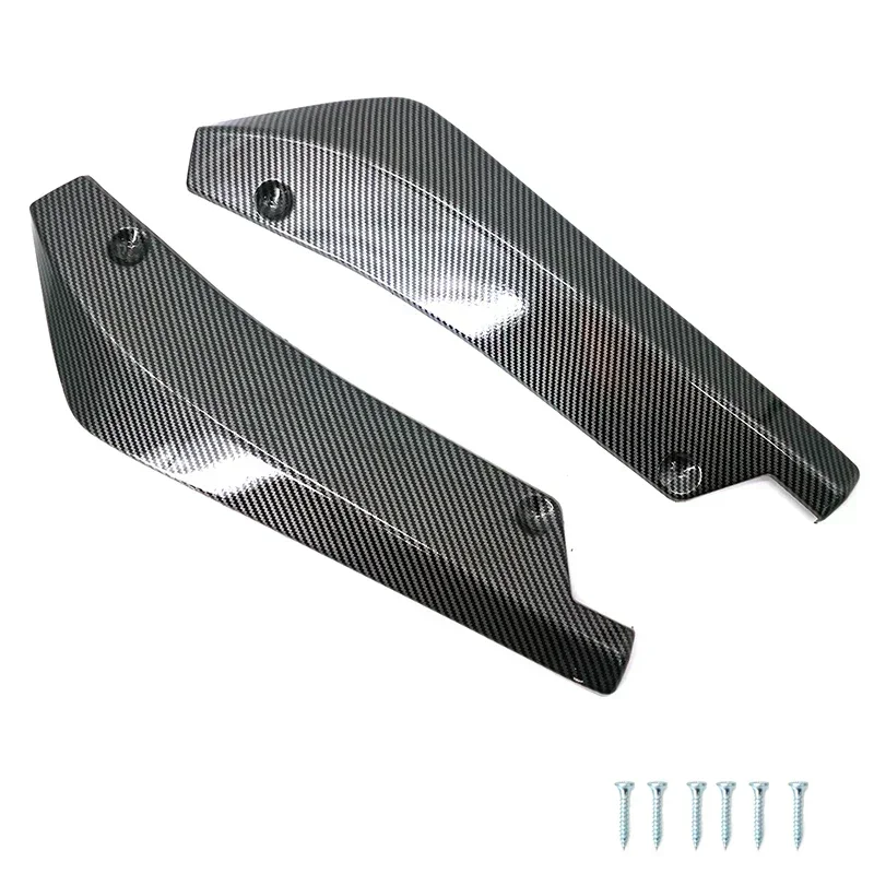 Car Front Rear Bumper Strip Lip Spoiler Diffuser Splitter Scratch Protector Carbon Fiber Winglets Side Skirt Extension Universal
