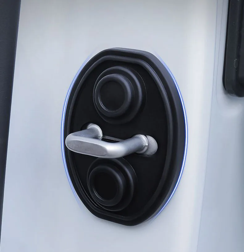Upgrade Car Door Closing Shockproof Silicone Cushion Mute Shock Absorber Protective Covers Car Door Latch Accessories