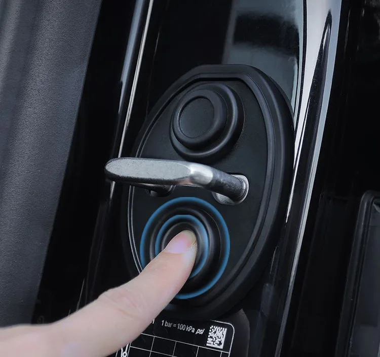 Upgrade Car Door Closing Shockproof Silicone Cushion Mute Shock Absorber Protective Covers Car Door Latch Accessories